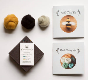 Bees - Needle Felting Kit - Beginner (Provides 14 meals)