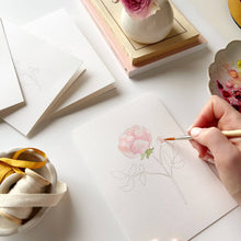 Load image into Gallery viewer, Garden flowers paintable notecards (provides 7 meals)