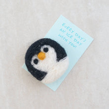 Load image into Gallery viewer, Flippin&#39; Fantastic Friend Wool Felt Penguin In A Matchbox (provides 4 meals)