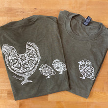 Load image into Gallery viewer, Hen &amp; Chicks Unisex Crew-neck Tee (provides 12 meals)