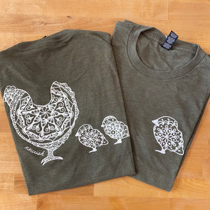 Hen & Chicks Unisex Crew-neck Tee (provides 12 meals)