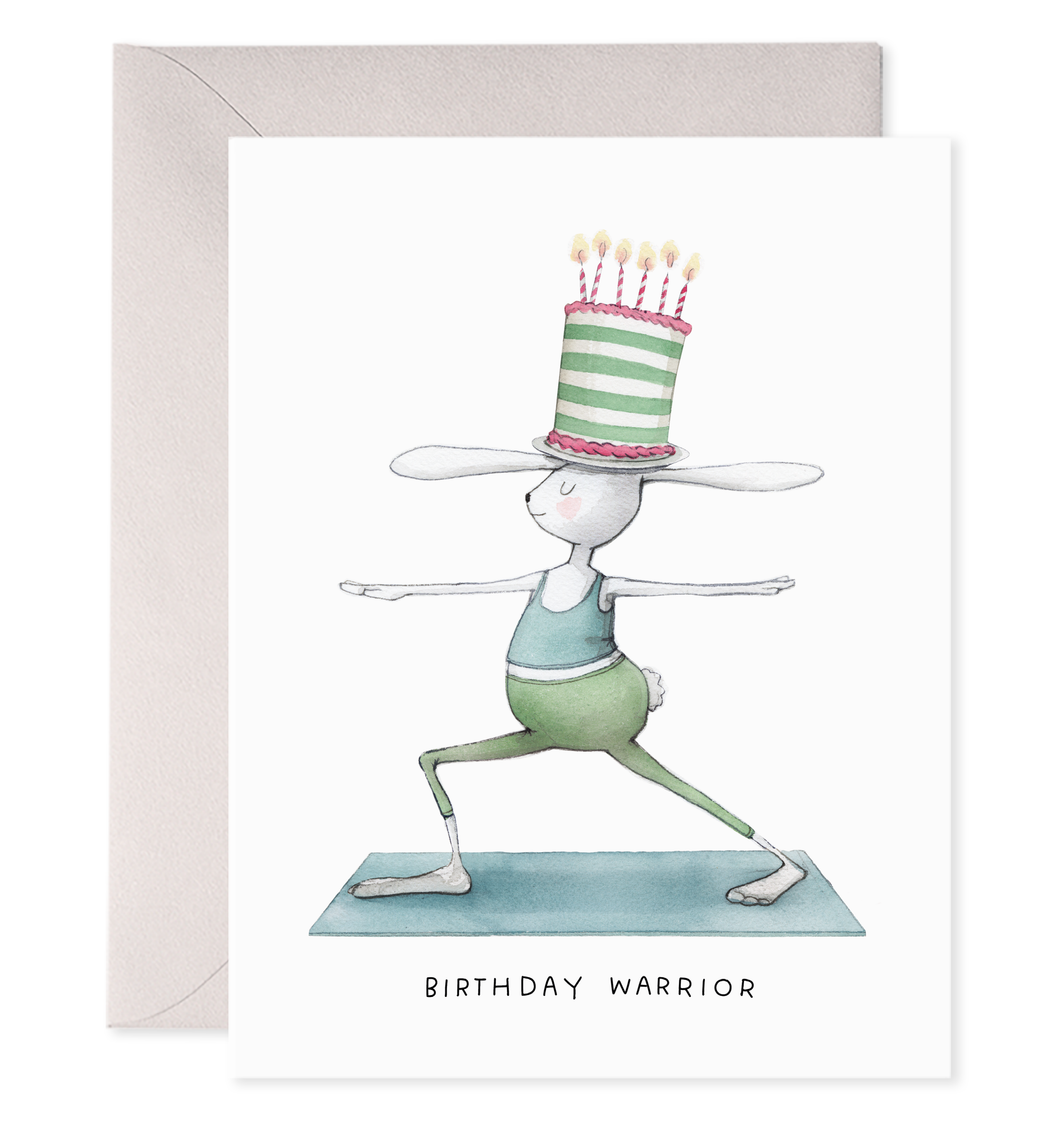 Birthday Warrior | Yoga Birthday Greeting Card