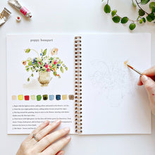 Load image into Gallery viewer, Bouquets watercolor workbook (provides 9 meals)