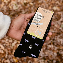 Load image into Gallery viewer, Socks that Save Dogs (Black Dogs): Medium (provides 6 meals)