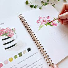 Load image into Gallery viewer, Bouquets watercolor workbook (provides 9 meals)