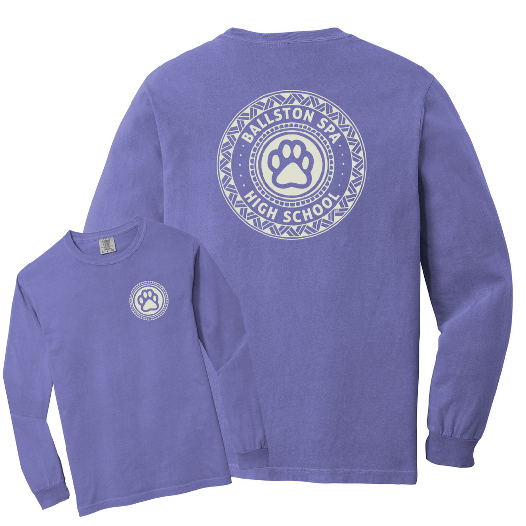 BSCSD High School Unisex Cotton Long-Sleeved Crew - Purple (provides 15 meals)
