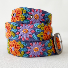 Load image into Gallery viewer, Prairie Flowers Embroidered Wool Belt