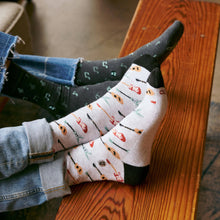 Load image into Gallery viewer, Socks that Support Music (Gray Guitars) (provides 6 meals)