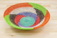 Load image into Gallery viewer, Sustainable Woven Sweet Grass bowl, multi-color (provides 6 meals)