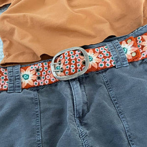 Embroidered Wool Belt:  Buds and Blooms Floral (provides 24 meals)