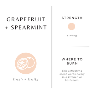 Grapefruit + Spearmint Frosted Candle (provides 14 meals)