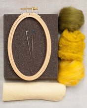 Load image into Gallery viewer, Goldenrod Wall Hanging - Needle Felting Kit -  Beginner (Provides 14 meals)