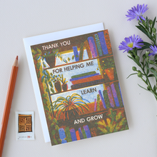 Load image into Gallery viewer, Thank You For Helping Me Learn - Risograph Card