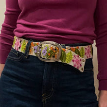 Load image into Gallery viewer, Freshwater Floral Embroidered Wool Belt (provides 24 meals)