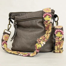 Load image into Gallery viewer, Embroidered Bag Strap: Heathered Grey (provides 26 meals)