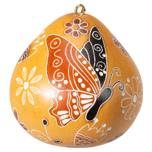 Load image into Gallery viewer, Butterfly Doodle - Gourd Ornament - (provides 9 meals)