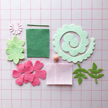 Load image into Gallery viewer, Mini Felt Flower Craft Kit | Coral Sage (provides 6 meals)