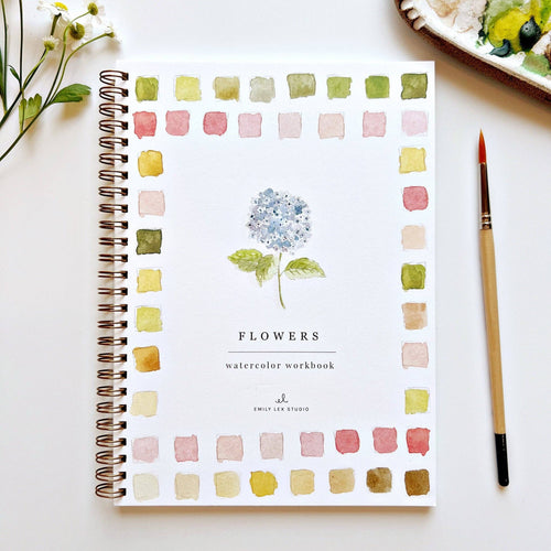 Flowers watercolor workbook (provides 9 meals)