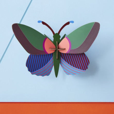 Product Image : Acacia Butterfly wall decoration assembled and on a blue background
