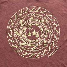 Load image into Gallery viewer, Youth Adirondack Mandala Long Sleeve T-Shirt  Mauve (provides 8 meals)