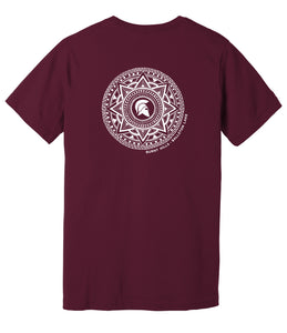 BH-BL Unisex Crew Tee:  Maroon -  front/back (provides 12 meals)