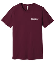 Load image into Gallery viewer, BH-BL Unisex Crew Tee:  Maroon -  front/back (provides 12 meals)