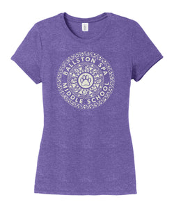 BSCSD Middle School Women's Crew T-shirt - Purple (provides 12 meals)