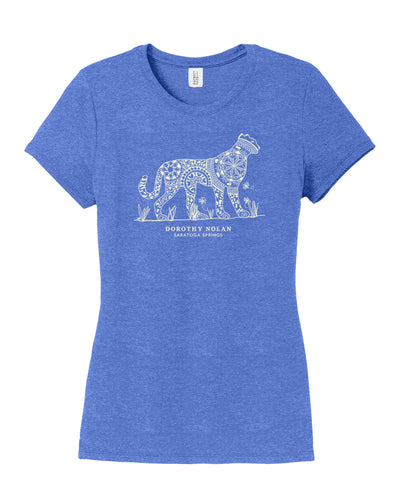 Dorothy Nolan Cheetah Womens Crew Neck T-Shirt - Blue (provides 7 meals)