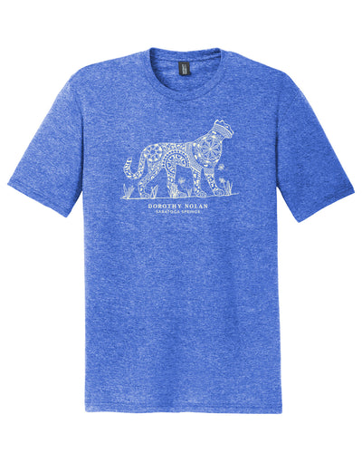 Dorothy Nolan Cheetah Adult Unisex T-Shirt - Blue (provides 7 meals)