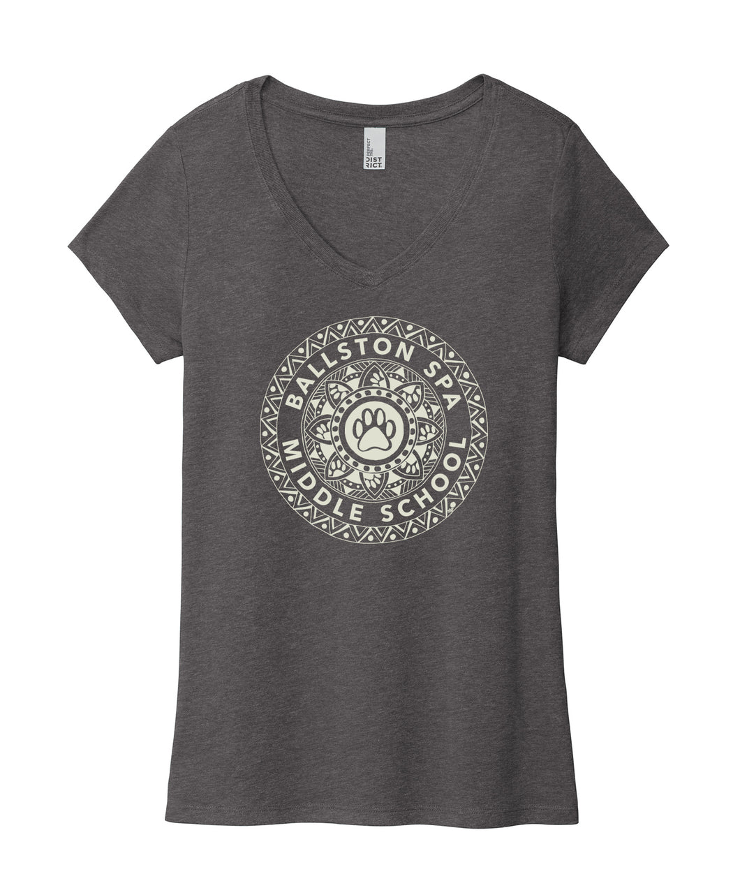 BSCSD Middle School Women's V-neck T-shirt - Grey (provides 12 meals)