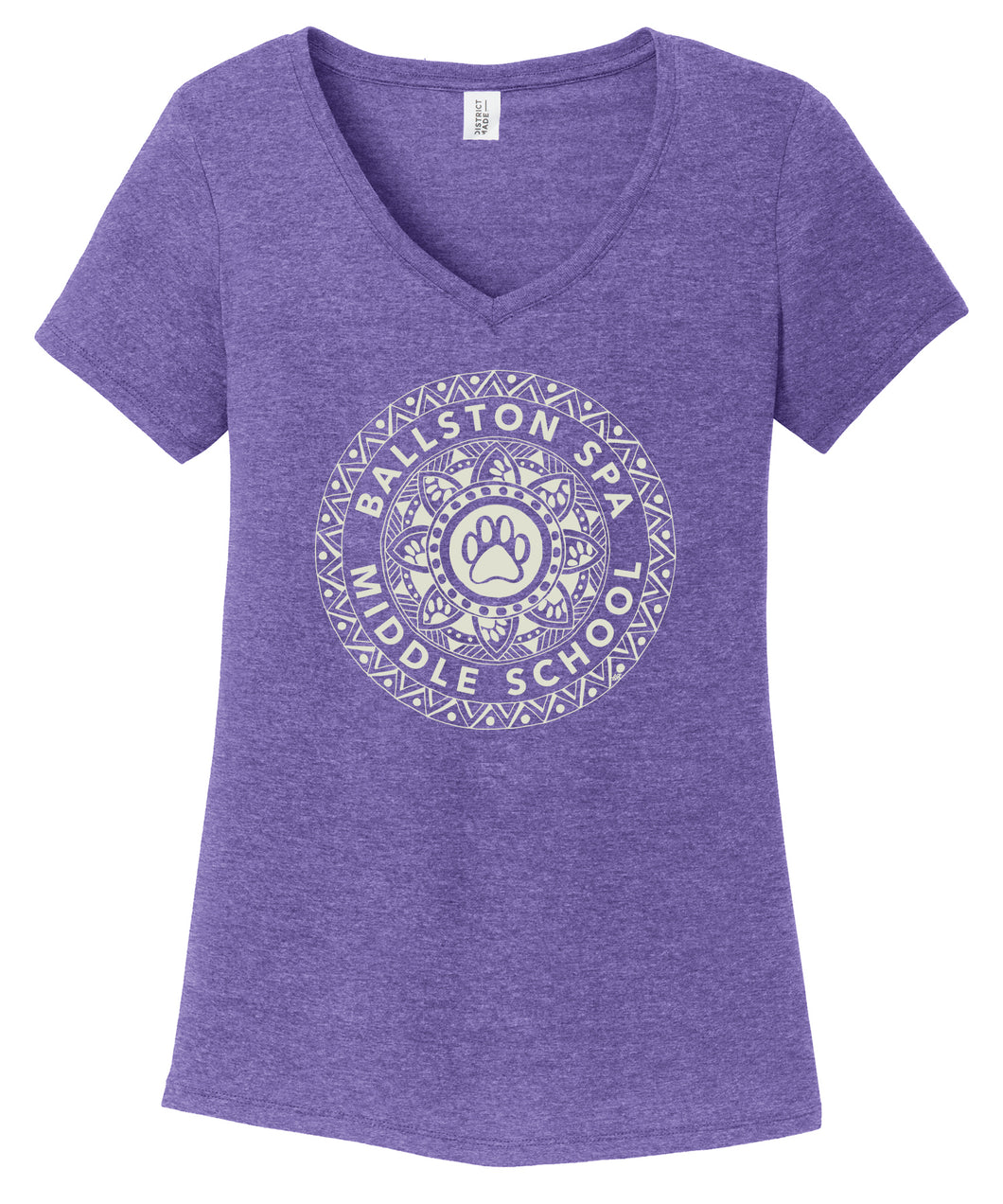 BSCSD Middle School Women's V-neck T-shirt - Purple (provides 12 meals)