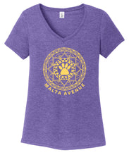 Load image into Gallery viewer, BSCSD Malta Avenue Women&#39;s V-neck T-shirt (provides 12 meals)