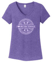 Load image into Gallery viewer, BSCSD Milton Terrace Women&#39;s V-neck T-shirt (provides 12 meals)