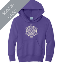Load image into Gallery viewer, DDX3X Youth Hooded Sweatshirt in Purple
