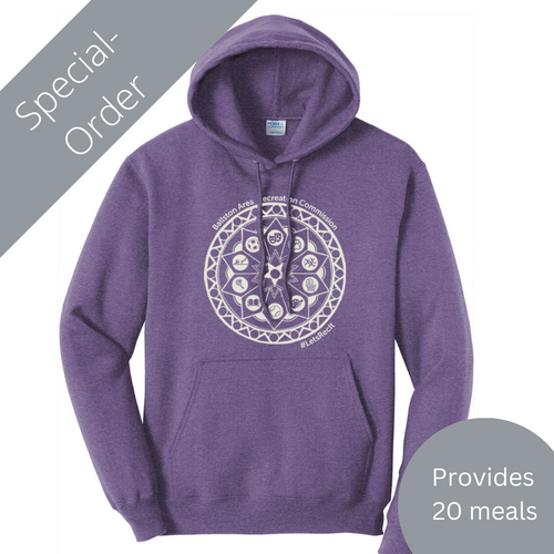 SPECIAL ORDER BARC Adult Hooded Sweatshirt - PURPLE (provides 20 meals)