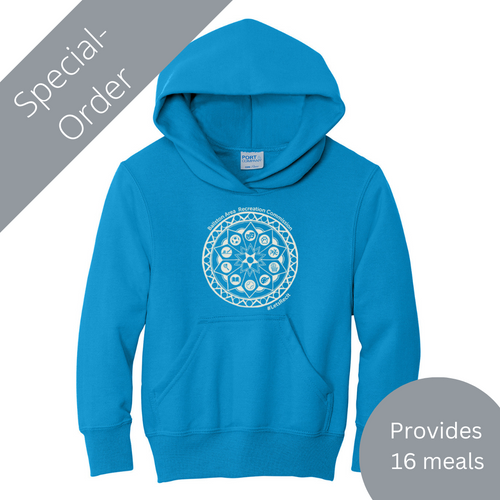 SPECIAL ORDER BARC Youth Hooded Sweatshirt  - BLUE (provides 16 meals)