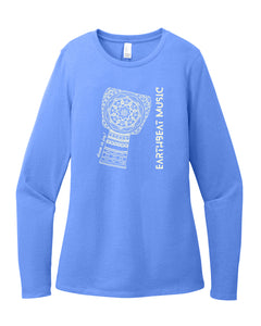 Drum in Joy Women's Long Sleeve Mandala T-shirt (provides 14 meals)