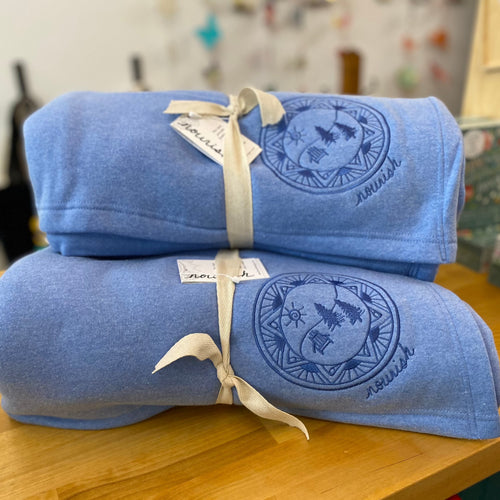 Jersey Blanket with Adirondack Design; Blue (provides 24 meals)
