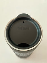 Load image into Gallery viewer, Product Image: Top view of the lid on the black insulated Tumbler