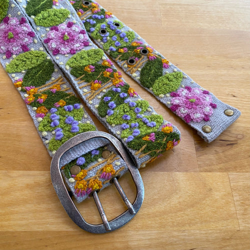 Embroidered Wool Belt: Freshwater (provides 24 meals)