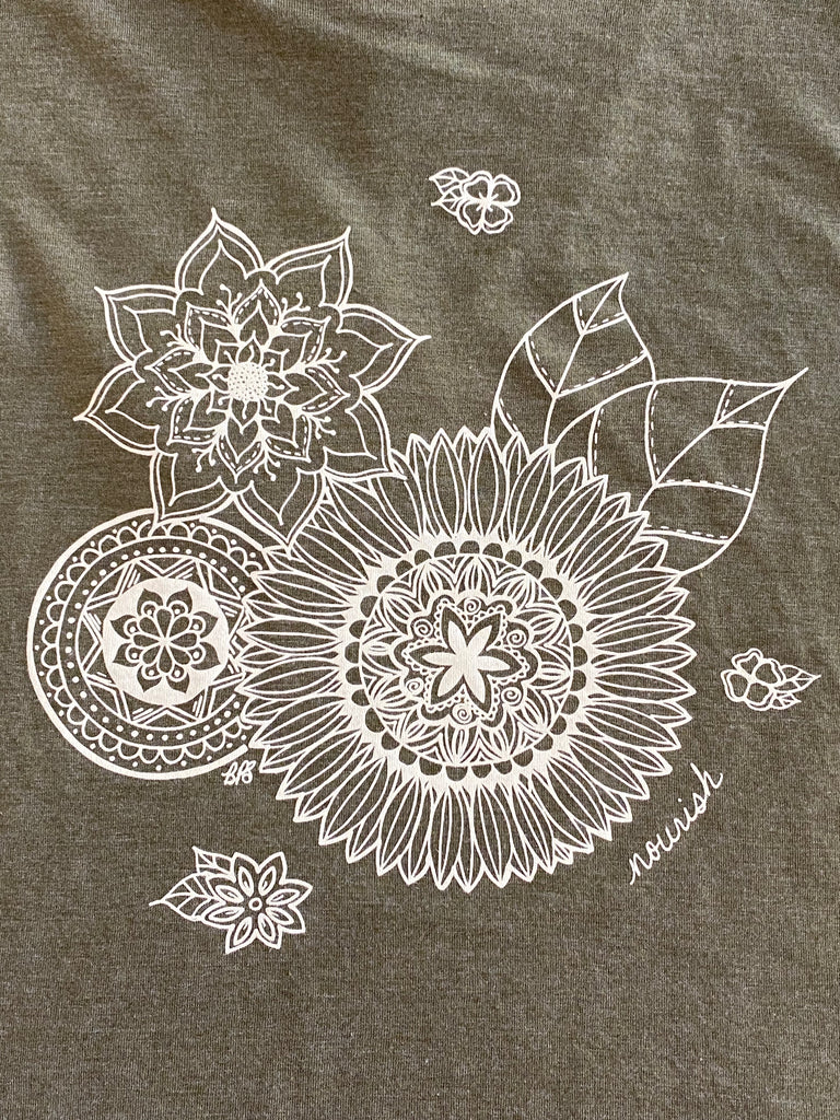 Close up of the flower mandala