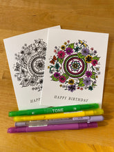 Load image into Gallery viewer, Two Happy Birthday Cards with Markers