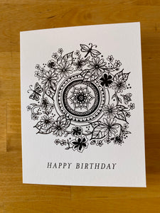 Color Your Own  Happy Birthday Card