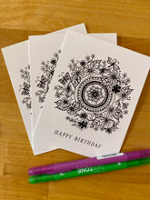 Load image into Gallery viewer, Three Happy Birthday cards with Markers