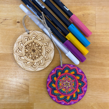 Load image into Gallery viewer, Color Your Own Wooden Mandala: Arches (provides 2 meals)