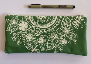 Upcycled Nourish Pencil Case - green (12 meals)