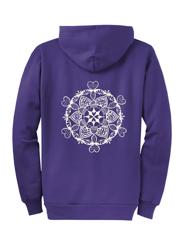 DDX3X Adult Zippered Hooded Sweatshirt - Purple (provides 20 meals)