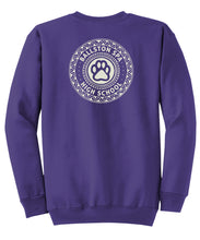 Load image into Gallery viewer, BSCSD High School Unisex Crew Sweatshirt - Purple (provides 16 meals)