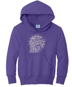 Tecler Elementary School Youth Hooded Sweatshirt - Purple (provides 16 meals)