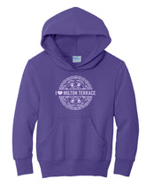 Load image into Gallery viewer, BSCSD Milton Terrace Youth Hooded Sweatshirt (provides 16 meals)